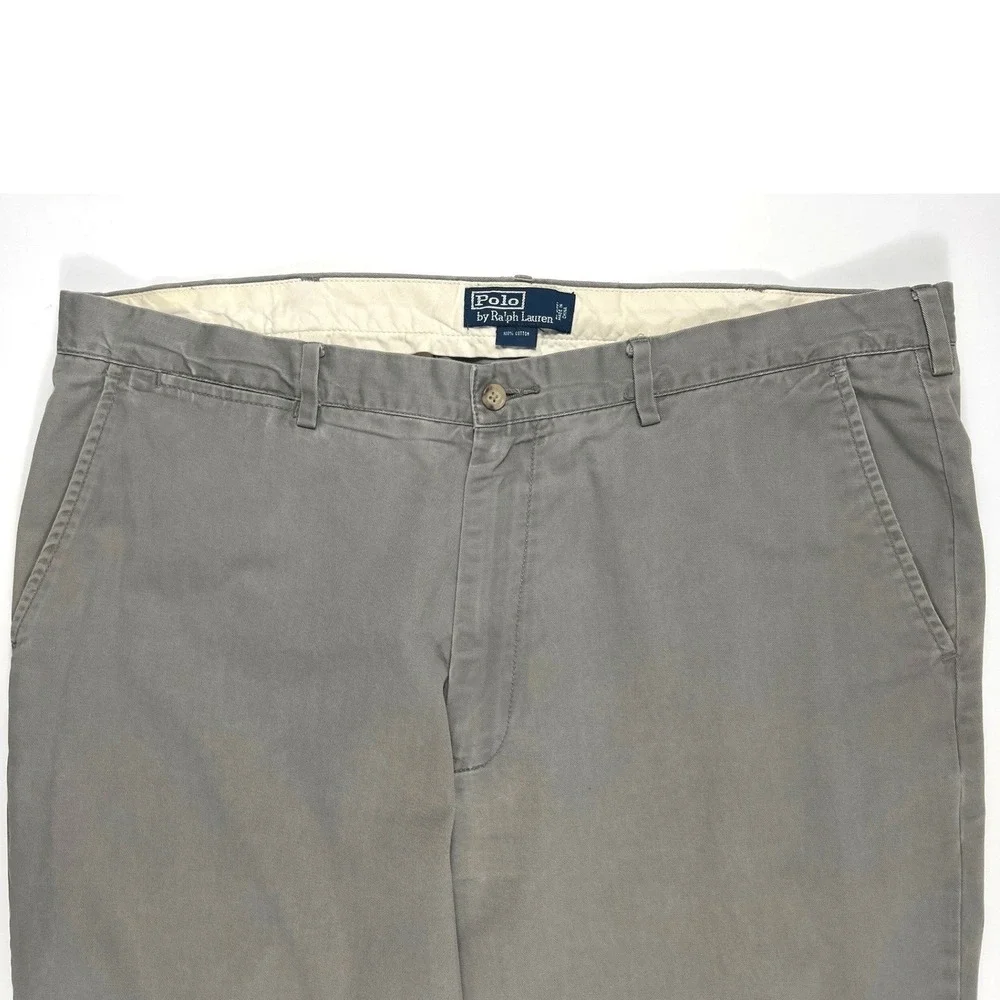Polo Ralph Lauren Mens Chino‎ Pants 40x32 Gray Cotton Classic Preppy Casual